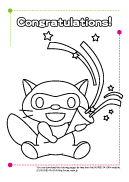 Coloring for Message: Congratulations!