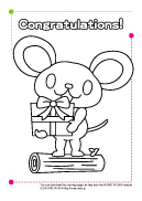 Coloring for Message: Congratulations!